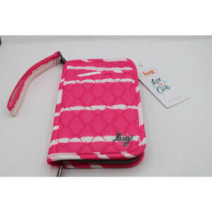 NWT Lug Tandem Zip SE Wallet Wristlet in Pink and White Stripe